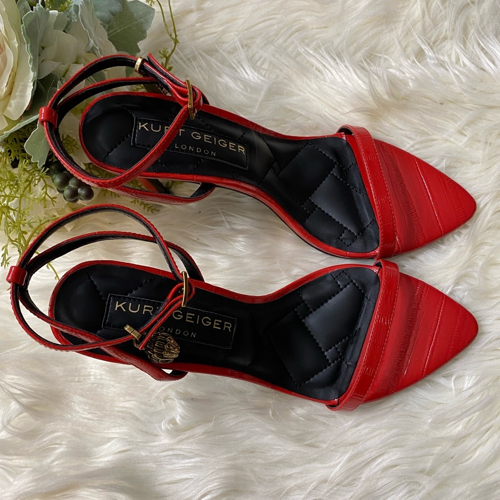 Kurt Geiger London
Shoreditch Crocodile Embossed Leather Dress Sandals - Picture 6 of 14